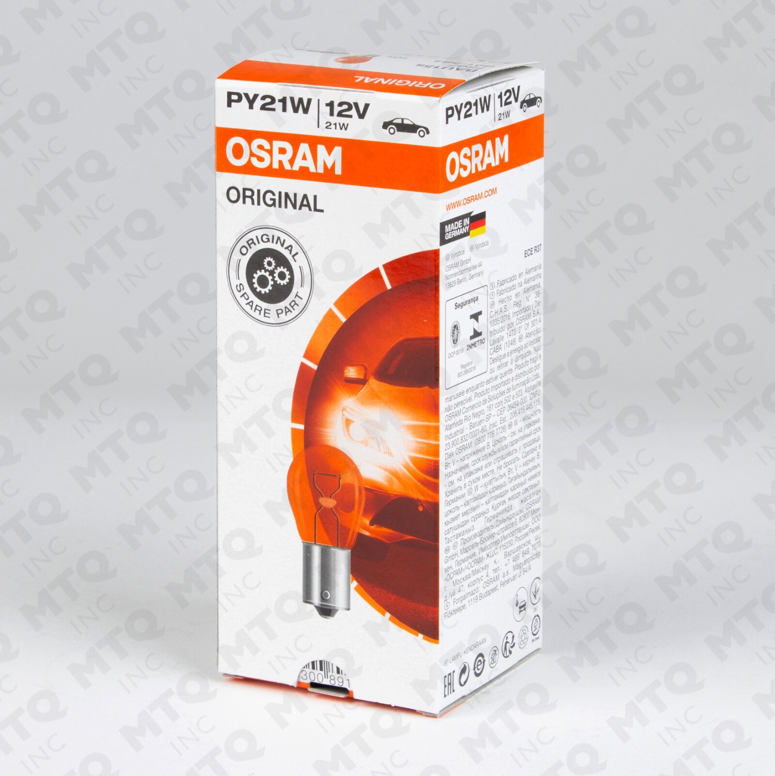 (2PC) Genuine Osram Turn Signal Light Bulb 7507 Amber Offset Pin 12v 21w