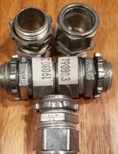 5 pcs. Halex EMT Raintight Compression Connector Steel 1/2"