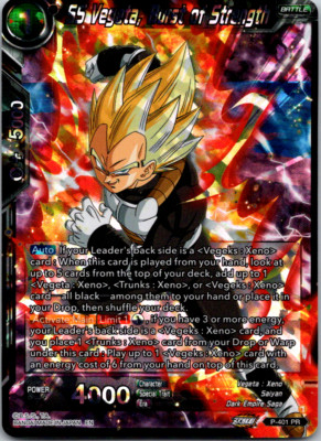SS Vegeta Burst Of Strength Promo Set Dragon Ball Z Super TCG MINT