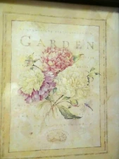 Framed Under Glass Print-Garden-Sir Francis Bacon-Peonies-10" x 12"