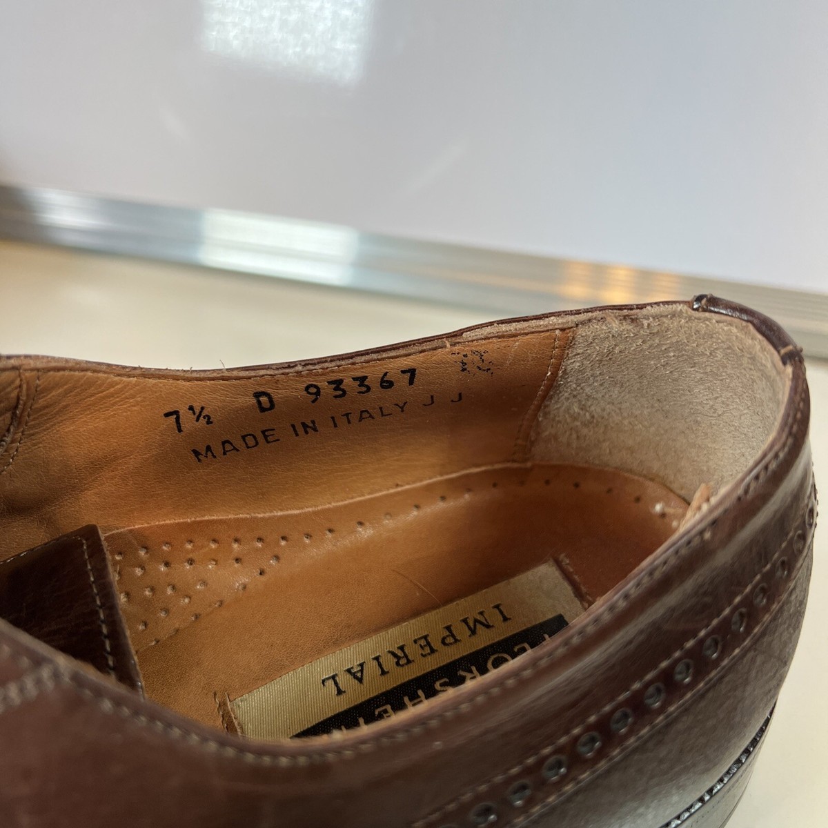 Florsheim Imperial Brown Italian Leather Shoes. 93367 Mens 
