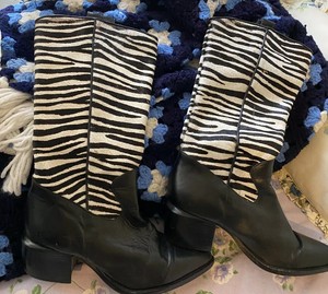 zebra cowgirl boots