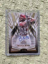 2022 Topps Tier One Brandon Marsh RC On Card Auto /249 Angels Phillies