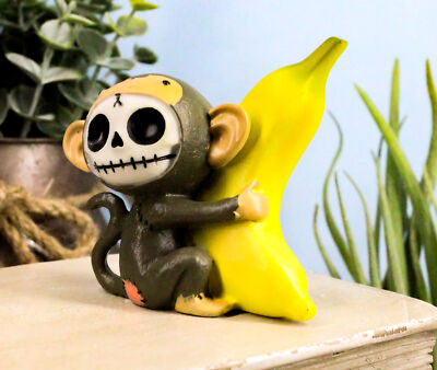 Furrybones Munky Monkey Loves Banana Skeleton Monster Ornament