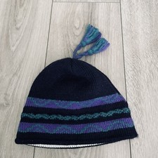 Wigwam Mills Blue Wool Knit Ski Hat Made In USA Small