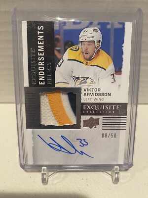 2018 The Cup Exquisite Collection Victor Arvidsson Endorsement Relics Auto 8/50