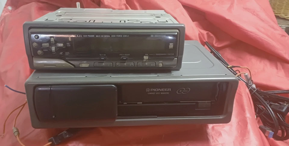 97 AUTORADIO VINTAGE PIONEER CASSETTE KEH P6600R CD CHANGER 6 DISK RETRÒ IP-BUS  - Immagine 3 di 4
