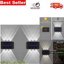 Warm White Solar Outdoor Lights (2 Pack) - Energy-Saving Uplighters for Pathways