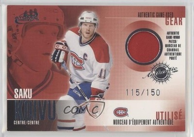 2003-04 Pacific Atomic McDonald's Game-Used Gear 115/150 Saku Koivu #14 2vh