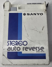 Vintage Sanyo M6060 White Portable Auto Reverse Cassette Player - For Parts