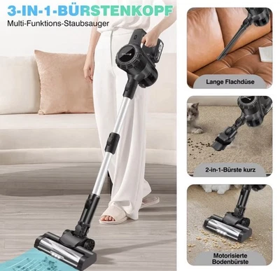 NEU 6000W Akku Staubsauger beutellos kabellos Bodenstaubsauger Handstaubsauger - Bild 1 von 4