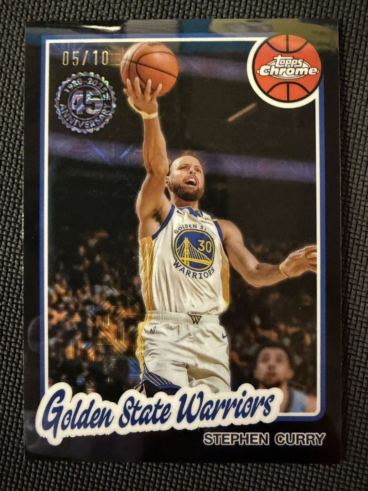 2025-26 Topps Basketball STEPHEN CURRY #TC-SCU Silver Pack Chrome Black Mojo /10