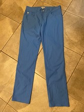Peter Millar Men s 34x34 EB66 Performance Golf Pants Blue Five Pocket Chino