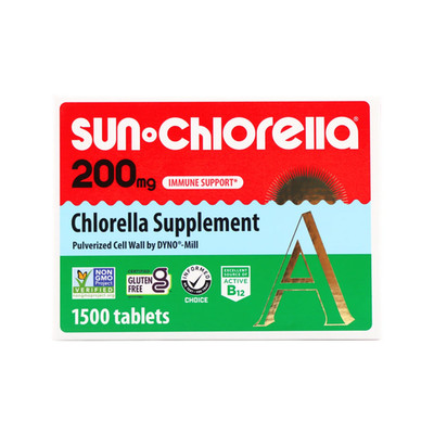Sun Chlorella 200 mg   1,500 Tablets   Dietary Supplement