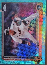 2025 Topps Chrome Logofractor Edition #191 Marco Luciano Aqua Refractors #/199