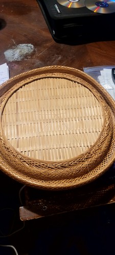 Vintage Hand Woven Philipines Bamboo Wickerwall Decor - Picture 2 of 4