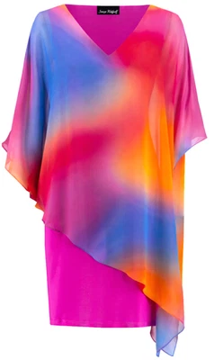 LAGERVERKAUF Joseph Ribkoff Kleid mit Chiffon Überwurf 242207 Gr.42  UVP 299,95 - Bild 1 von 2