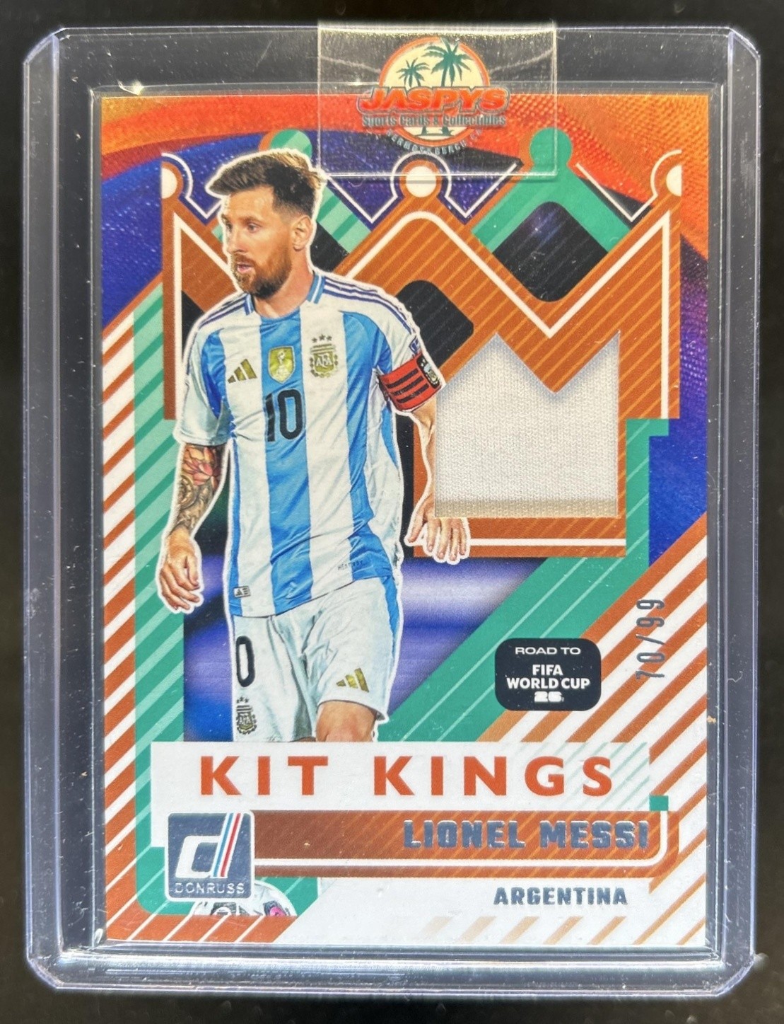 2025-26 Donruss Road to World Cup 26' Lionel Messi Kit Kings Jersey Silver #/99