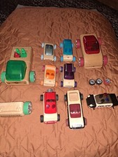 Automoblox by Calello Lot of Wooden Cars and Parts Police Car Fire Truck More