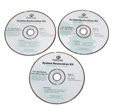 Gateway System Restoration Kit Version 3 CD DVD Complete 3 Disk Restore