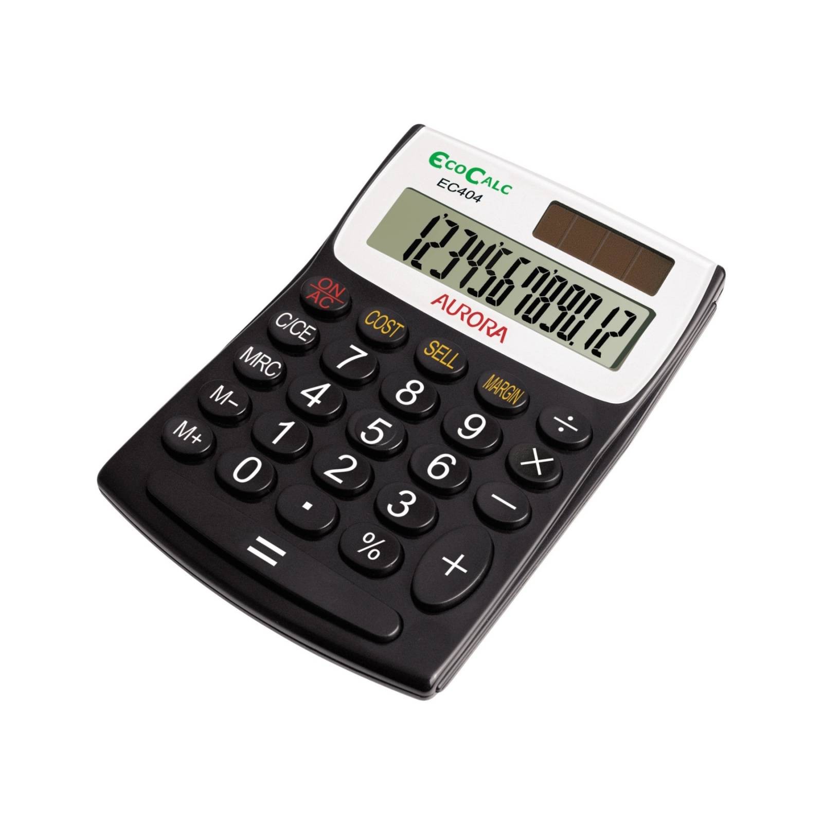 Aurora EcoCalc Pocket Calculator Basic Black (EC404)