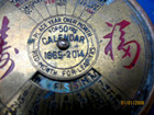 Antique 50 Year Perpetual Calendar - Round 2 3/16" in diameter and 1/2" thick.  — photo 4