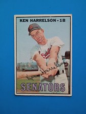 Ken Harrelson 1967 Topps #188 Senators Very Good (crease)