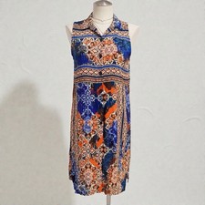 Karen Kane Women's Multi-Color Print Side Slits Sleeveless Tunic Shirt Size XS