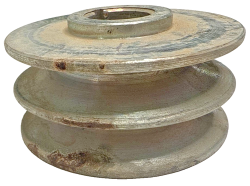 Two Groove Pully With Keyway, 7/8" Bore Rusty - Picture 3 of 7