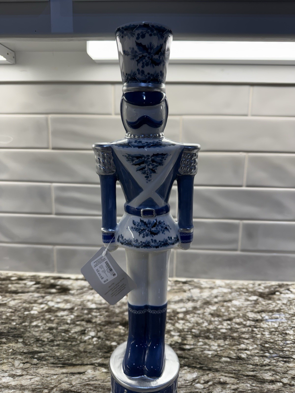 Dillard’s Southern Living LARGE Blue White Chinoiserie Nutcracker 17.75” NWT