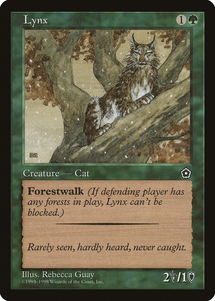 Lynx Portal Second Age NM Green Common MAGIC THE GATHERING MTG CARD ABUGames