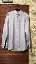 Eton Contemporary Shirt Mens 42-16 1/2Button Up Blue Long Sleeve Preppy Casual