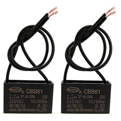 CBB61 Capacitor 2.2uf 250V AC Ceiling Fan 2 Wire 50/60Hz for 250V 2.2uf×2