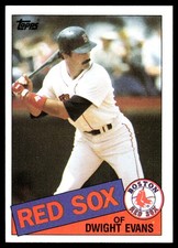 Dwight Evans 1985 Topps #580 Boston Red Sox MLB READ FREE SHIPPING AutographDen