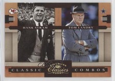 2008 Donruss Classics Classic Combos Gold 48/100 Tom Landry Hank Stram HOF 8d2