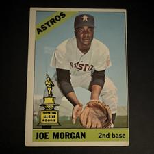 1966 Topps Joe Morgan #195 Houston Astros Rookie Baseball Card. rookie card picture