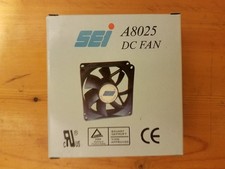 SEI A8025B12ES DC 12V 0.19A Cooling Fan 3 Pin  M/F Molex A8025