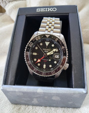 Seiko 5 Sports 5KX Automatic GMT Date 42mm Black Dial SS Bracelet Box