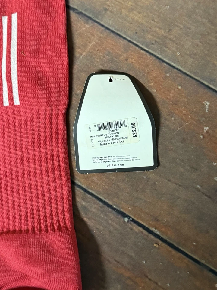 Calcetines Adidas Chicago Fire MLS FC, 2011/2012, Rojo Azul, Hombres XL Sobre la Rodilla Foto 4 de 4