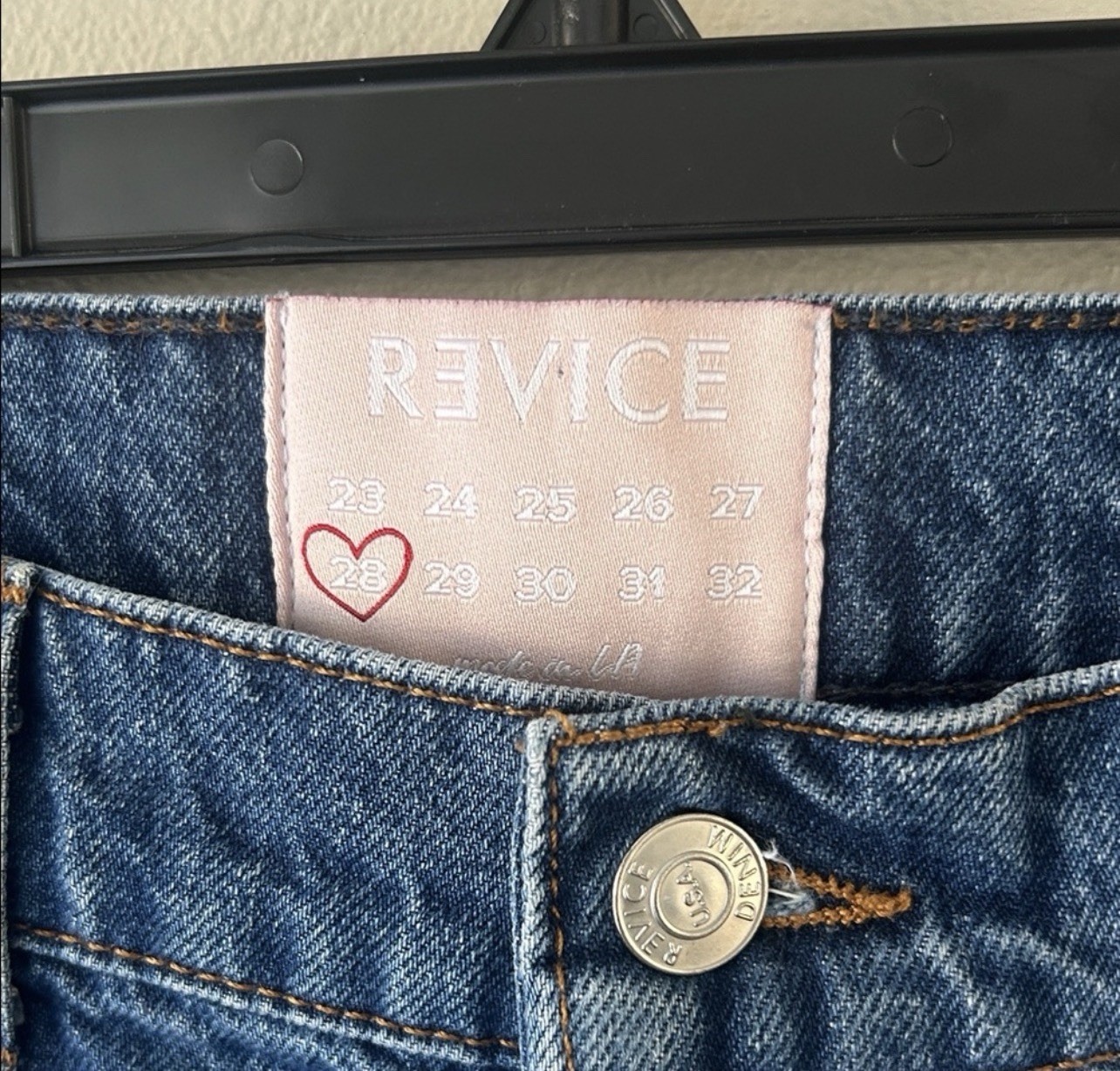 Revice Patchwork Embroidered Raw Hem Relaxed Stra… - image 2