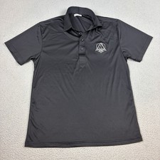 Collars Co Polo Shirt Mens Medium Black Dress Collar Performance Golf Stretch