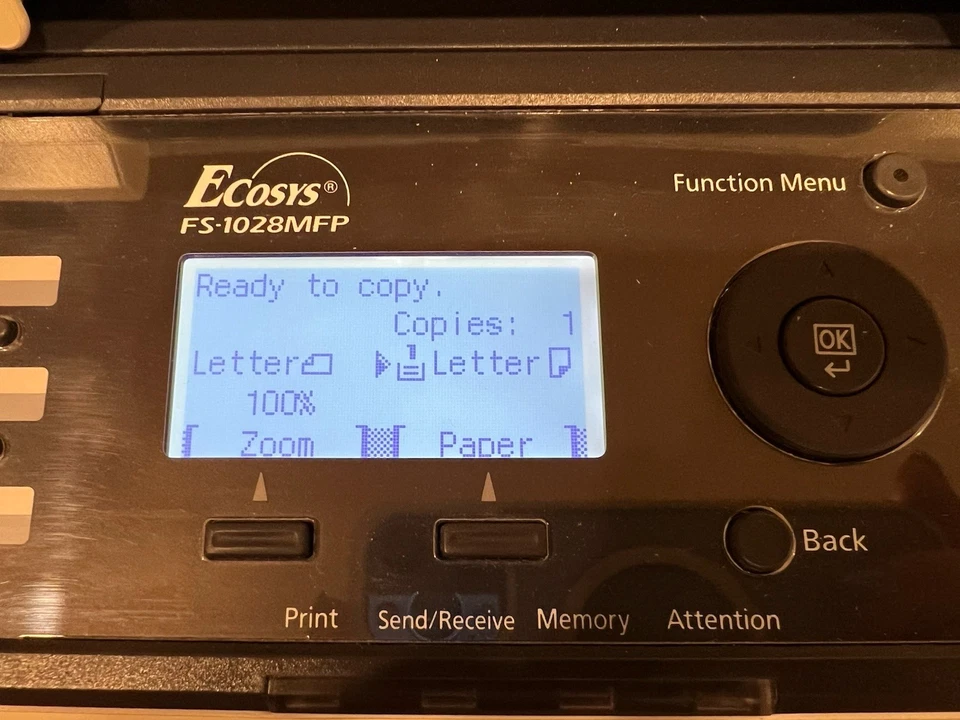 Kyocera FS-1028MFP/DP Monochrome All-in-One Printer Scan Copy Multifunction - Image 2 of 4