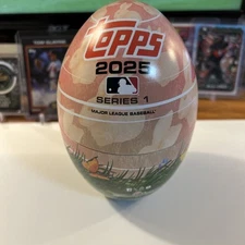 2025 Topps Series 1 Pink Easter Egg Tin - EMPTY TIN ONLY, NO CARDS.