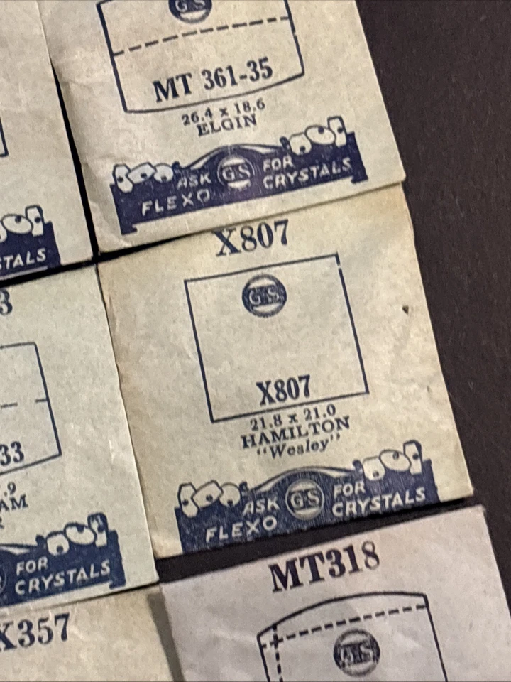 N82 Lote De 9 Cristales Reloj Reloj NOS Vintage Repuesto Restauración Piezas Reparación** Foto 4 de 4