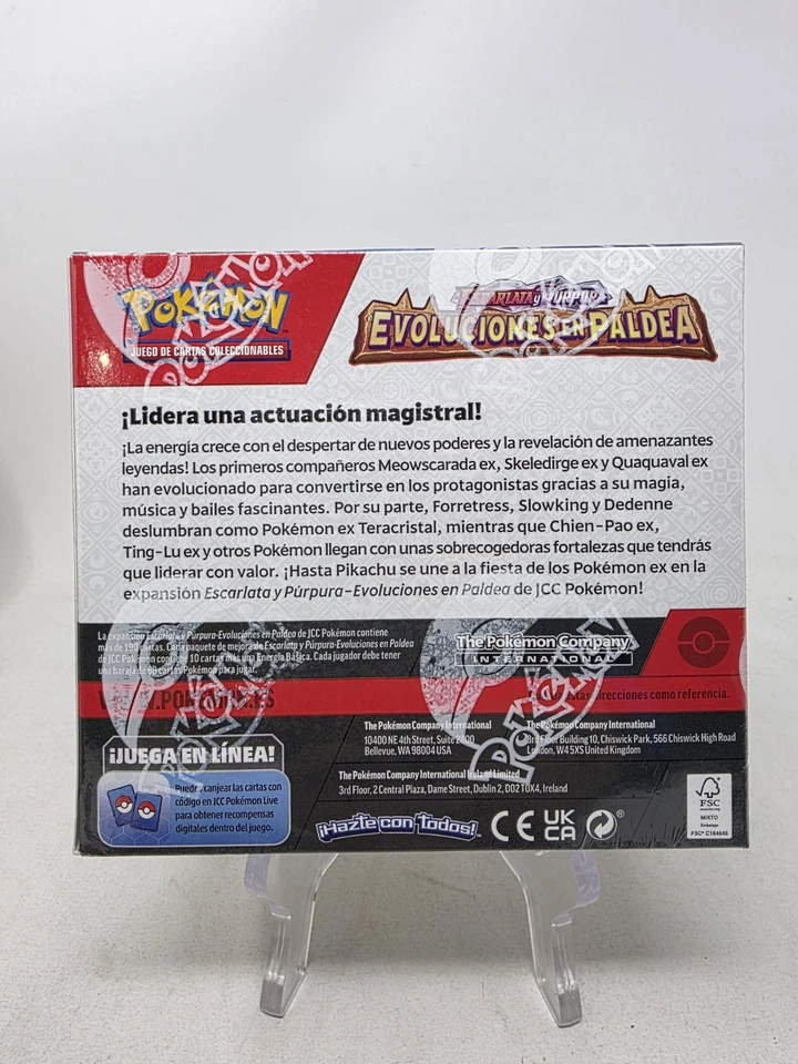 SPANISH Pokémon TCG Scarlet & Violet Paldea Evolved Booster Box - Factory Sealed - Image 2 of 3