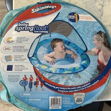 SwimWays Baby Spring Float Sun Canopy Swim Step 1 9-24 mos 50 UPF NEW