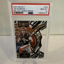 Joe Burrow [Zebra Prizm Die Cut] #46 Prices | 2020 Panini Select
