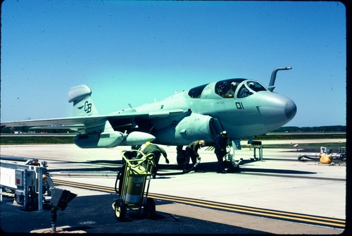 #7756 ORIGINAL K64 AIRCRAFT SLIDE: USN Grumman EA-6B Prowler BuNo CB-01