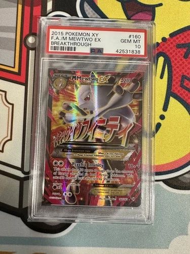 2015 POKEMON XY BREAKTHROUGH #160 FULL ART/M MEWTWO EX PSA 10