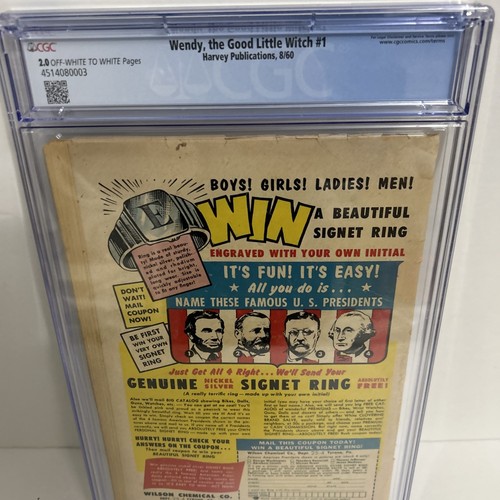 Harvey Comics Wendy, die gute kleine Hexe #1 Silver Age 1960 erste App CGC - Bild 5 von 11